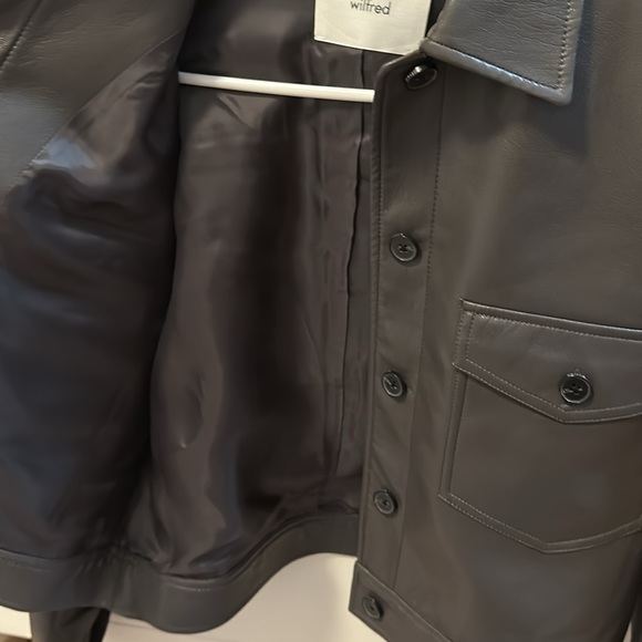 NWT Aritzia Wilfred Autum Shirt Jacket in Peppercorn Grey size XS - Picture 7 of 12